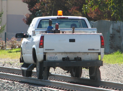 Caltrain utility truck